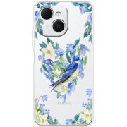 Прозорий чохол BoxFace Tecno Spark 40C Spring Bird