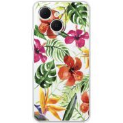 Прозорий чохол BoxFace Tecno Spark 40C Tropical Flowers