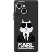 Чорний чохол BoxFace Tecno Spark 40C Cat in Black