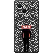 Чорний чохол BoxFace Tecno Spark 40C Man Pattern