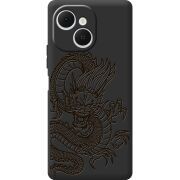 Чорний чохол BoxFace Tecno Spark 40C Chinese Dragon