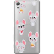 Прозрачный чехол Uprint Sony Xperia X F5122 с 3D-глазками Mouse