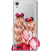Прозрачный чехол Uprint Sony Xperia X F5122 Mouse Girls