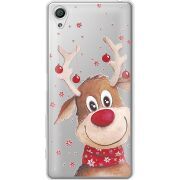 Прозрачный чехол Uprint Sony Xperia X F5122 Winter Deer