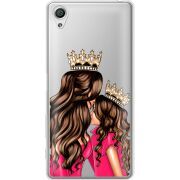 Прозрачный чехол Uprint Sony Xperia X F5122 Queen and Princess