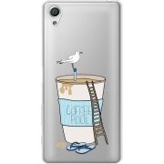 Прозрачный чехол Uprint Sony Xperia X F5122 Segull in Cofee Pool