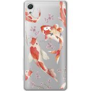 Прозрачный чехол Uprint Sony Xperia X F5122 Japanese Koi Fish