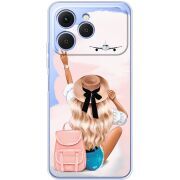 Прозорий чохол BoxFace Tecno Spark 40 Travel Girl