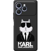 Чорний чохол BoxFace Tecno Spark 40 Cat in Black