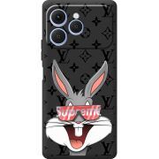 Чорний чохол BoxFace Tecno Spark 40 looney bunny