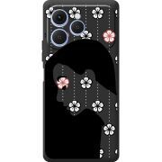 Чорний чохол BoxFace Tecno Spark 40 Flower Hair