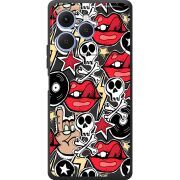 Чорний чохол BoxFace Tecno Spark 40 Rock Graffiti