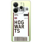 Прозорий чохол BoxFace Xiaomi Redmi Note 14 4G Global version Ticket Hogwarts