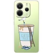 Прозорий чохол BoxFace Xiaomi Redmi Note 14 4G Global version Segull in Cofee Pool