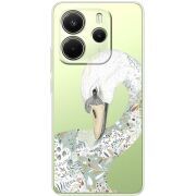 Прозорий чохол BoxFace Xiaomi Redmi Note 14 4G Global version Swan