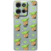 Прозорий чохол BoxFace Motorola Moto G56 Pattern Baby Yoda