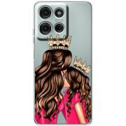 Прозорий чохол BoxFace Motorola Moto G56 Queen and Princess