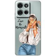 Прозорий чохол BoxFace Motorola Moto G56 Live The Moment