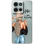 Прозорий чохол BoxFace Motorola Moto G56 Follow Your Dreams