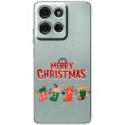 Прозорий чохол BoxFace Motorola Moto G56 Merry Christmas