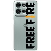 Прозорий чохол BoxFace Motorola Moto G56 Free Fire Black Logo