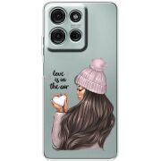 Прозорий чохол BoxFace Motorola Moto G56 love is in the air