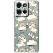 Прозорий чохол BoxFace Motorola Moto G56 Unicorns