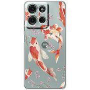 Прозорий чохол BoxFace Motorola Moto G56 Japanese Koi Fish