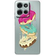 Прозорий чохол BoxFace Motorola Moto G56 Donuts