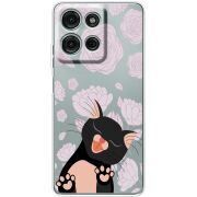 Прозорий чохол BoxFace Motorola Moto G56 Meow