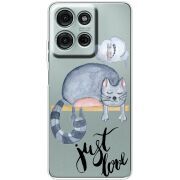 Прозорий чохол BoxFace Motorola Moto G56 Just Love