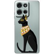 Чохол зі стразами Motorola Moto G56 Egipet Cat