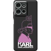 Чорний чохол BoxFace Motorola Moto G56 Pink Karl