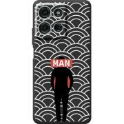 Чорний чохол BoxFace Motorola Moto G56 Man Pattern
