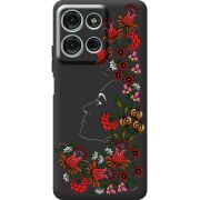Чорний чохол BoxFace Motorola Moto G56 3D Ukrainian Muse