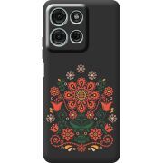 Чорний чохол BoxFace Motorola Moto G56 Ukrainian Ornament