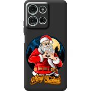 Чорний чохол BoxFace Motorola Moto G56 Cool Santa