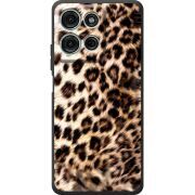 Чорний чохол BoxFace Motorola Moto G56 Леопардовий
