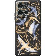 Чорний чохол BoxFace Motorola Moto G56 Ластівки