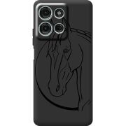 Чорний чохол BoxFace Motorola Moto G56 Horse