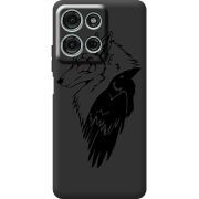 Чорний чохол BoxFace Motorola Moto G56 Wolf and Raven