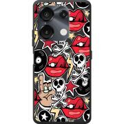 Чорний чохол BoxFace Umidigi G9 Rock Graffiti