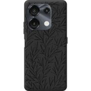 Чорний чохол BoxFace Umidigi G9 Leaves