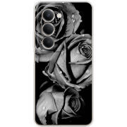 Чохол BoxFace Xiaomi Redmi 15 171 mm Black and White Roses
