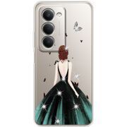Чохол зі стразами Xiaomi Redmi 15 171 mm Girl in the green dress