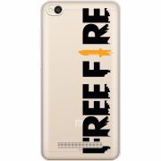 Прозрачный чехол Uprint Xiaomi Redmi 4A Free Fire Black Logo