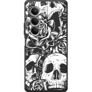 Чорний чохол BoxFace Xiaomi Redmi 15 171 mm Skull and Roses