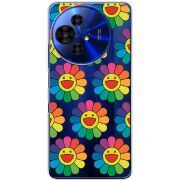 Прозорий чохол BoxFace TCL 50 Pro NxtPaper 5G Hippie Flowers