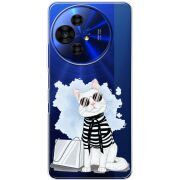 Прозорий чохол BoxFace TCL 50 Pro NxtPaper 5G Cat Style