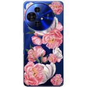 Прозорий чохол BoxFace TCL 50 Pro NxtPaper 5G Peony Watercolor Style